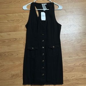 Black denim dress